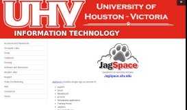 
							         JagSpace | University of Houston-Victoria								  
							    