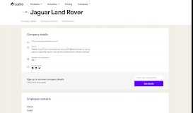 
							         Jaguar Land Rover - Email Address Format & Contact Phone Number								  
							    