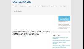 
							         Jamb Admission Status 2018/2019 - Check On Portal Now ...								  
							    