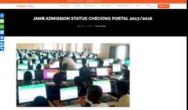 
							         JAMB Admission Status Checking Portal 2017/2018 - Paruto Jobs ...								  
							    