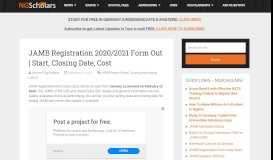 
							         JAMB Registration 2019/2020 Form Out | How To Apply, Cost, Deadline								  
							    