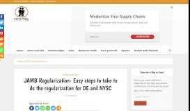 
							         JAMB Regularization- Easy steps to take to do the regularization for ...								  
							    