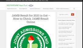 
							         JAMB Result for 2019 is Out - How to Check JAMB Result Online								  
							    