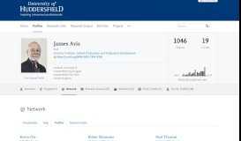 
							         James Avis – Network — University of Huddersfield Research Portal								  
							    