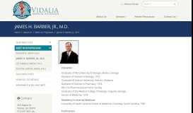 
							         James H. Barber, Jr., M.D. - Meet our Physicians - Vidalia Medical ...								  
							    