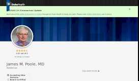 
							         James M. Poole, MD | Pediatrician | Duke Health								  
							    