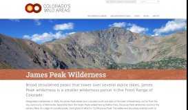 
							         James Peak Wilderness | Colorado's Wild Areas								  
							    
