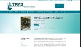 
							         James River Pediatrics - Tidewater Physicians Multispecialty Group								  
							    