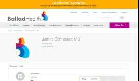 
							         James Schrenker, MD | Ballad Health								  
							    