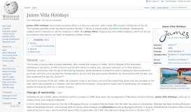 
							         James Villa Holidays - Wikipedia								  
							    