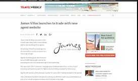 
							         James Villas launches to trade with new agent website ...								  
							    