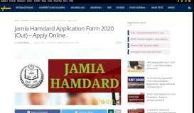 
							         Jamia Hamdard Application Form 2019 – Apply Online | AglaSem ...								  
							    
