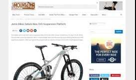
							         Jamis Bikes Debuts New 3VO Suspension Platform | Mountain Bike ...								  
							    