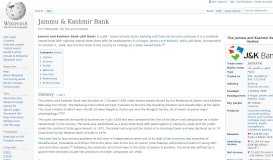
							         Jammu & Kashmir Bank - Wikipedia								  
							    