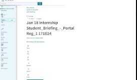 
							         Jan 18 Internship Student_Briefing_-_Portal Reg_1 171024 ... - Scribd								  
							    