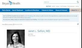
							         Janet Sellon | Lincoln, NE | Bryan Health								  
							    