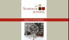 
							         January 18 Newsletter - The Schenck School								  
							    