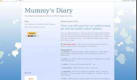 
							         January 2010 - Mummy's Diary								  
							    