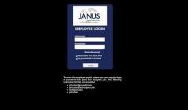
							         Janus - Employee Portal Authentication								  
							    