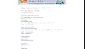 
							         Japan Links:Life & Travel:General Information Portals:General ...								  
							    