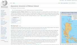 
							         Japanese invasion of Batan Island - Wikipedia								  
							    