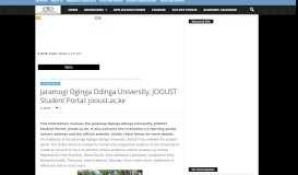 
							         Jaramogi Oginga Odinga University, JOOUST Student Portal: jooust ...								  
							    