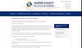 
							         Jasper-Hampton Adult Education – Adult Education – Jasper County ...								  
							    