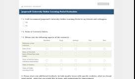 
							         Jaspersoft University Online Learning Portal Evaluation Survey								  
							    