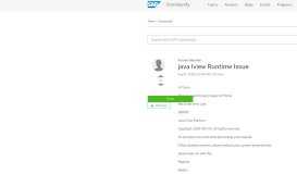
							         java Iview Runtime Issue - SAP Archive								  
							    