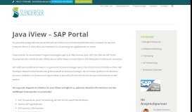 
							         Java iView - SAP Portal | Slenderiser GmbH - Softwareentwicklung mit ...								  
							    