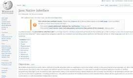 
							         Java Native Interface - Wikipedia								  
							    