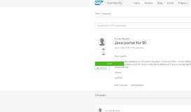 
							         Java portal for BI - SAP Archive								  
							    