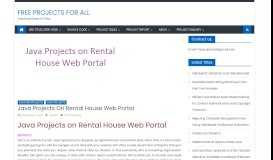 
							         Java Projects on Rental House Web Portal - Free Projects For All ...								  
							    