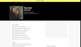 
							         Jay Portal – Too Hot Lyrics | Genius Lyrics								  
							    