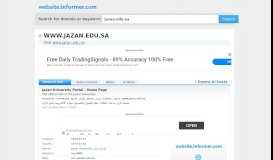 
							         jazan.edu.sa at WI. Jazan University Portal - Home Page								  
							    