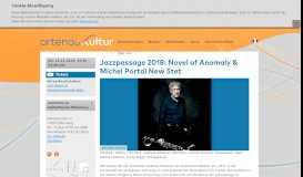 
							         Jazzpassage 2018: Novel of Anomaly & Michel Portal New 5tet ...								  
							    