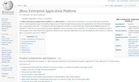 
							         JBoss Enterprise Application Platform - Wikipedia								  
							    