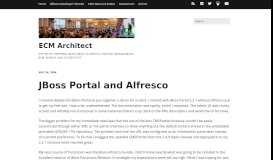 
							         JBoss Portal and Alfresco | ECM Architect								  
							    