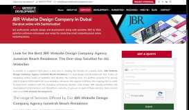 
							         JBR Website Design Company Agency Jumeirah Beach Residence								  
							    