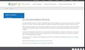 
							         JCU Accommodation Services - JCU Australia - James Cook University								  
							    