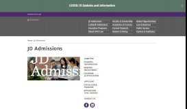 
							         JD Admissions | NYU School of Law								  
							    