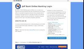 
							         Jeff Bank Online Banking Login - CC Bank								  
							    