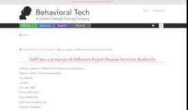 
							         JeffCare, a program of Jefferson Parish Human Services Authority ...								  
							    
