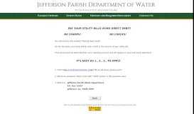 
							         Jefferson Parish Dept of Water								  
							    