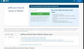 
							         Jefferson Parish Dept of Water | Pay Your Bill Online | doxo.com								  
							    