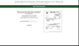 
							         Jefferson Parish Water Department								  
							    