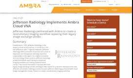 
							         Jefferson Radiology Implements Ambra Cloud VNA | Ambra Health								  
							    