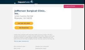 
							         Jefferson Surgical Clinic, Inc. | Carilion Clinic								  
							    