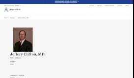 
							         Jeffery J Clifton MD - Family Medicine | Ascension								  
							    