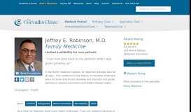 
							         Jeffrey E. Robinson, M.D. - The Corvallis Clinic								  
							    